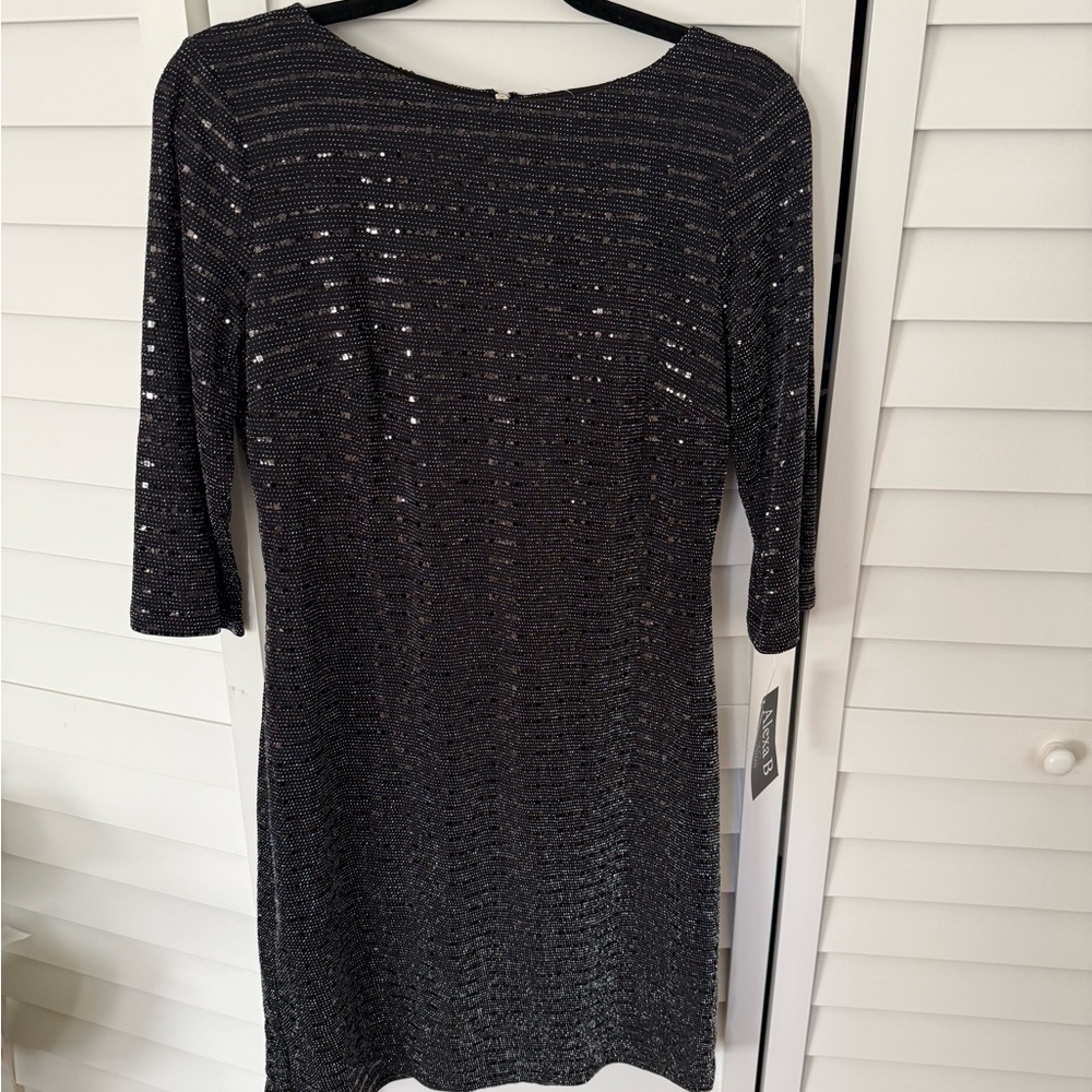 Chic Black Sequin Midi Dress
